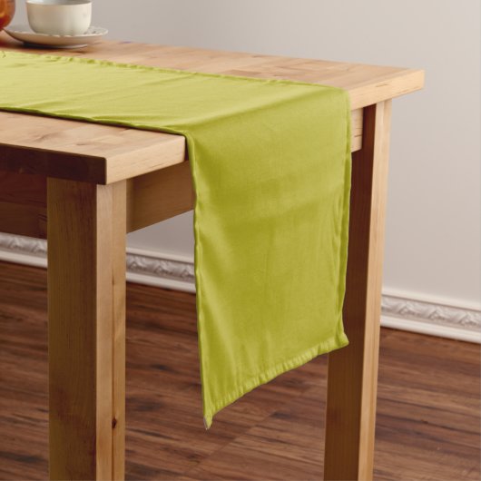Einfaches Chartreuse Grün Einfarbig Einfache Farbe Kurzer Tischläufer (Beispiel)