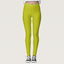 Einfaches Chartreuse Grün Einfarbig Einfache Farbe Leggings