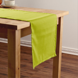 Einfaches Chartreuse Grün Einfarbige Farbe Kurzer Tischläufer