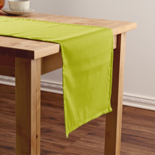 Einfaches Chartreuse Grün Einfarbige Farbe Kurzer Tischläufer (Beispiel)