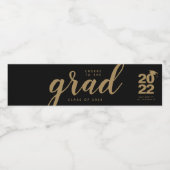 Einfaches Chef Abschluss Black Gold Flasche Label Wasserflaschenetikett (Einzelnes Label)