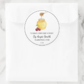 Einfaches Cherry-Infused-Honey-Label Runder Aufkleber (Tasche)