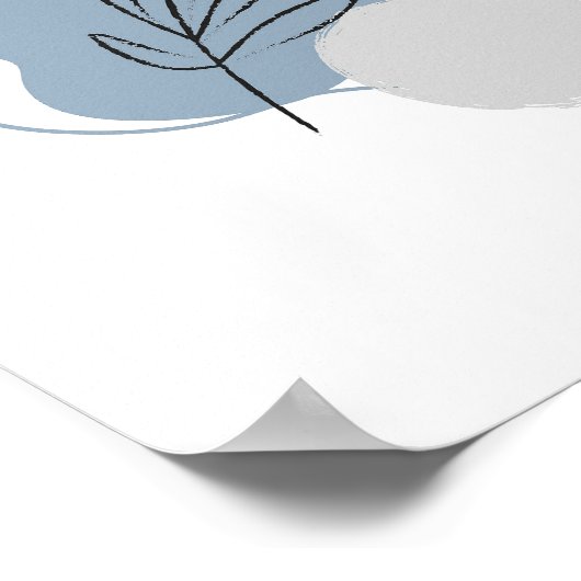 Einfaches Chic Abstrakter Minimalistischer Boho Na Poster (Ecke)