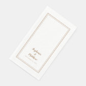 Einfaches Chic Brown Modernes Minimalistisches Hoc Serviette (Ecke)