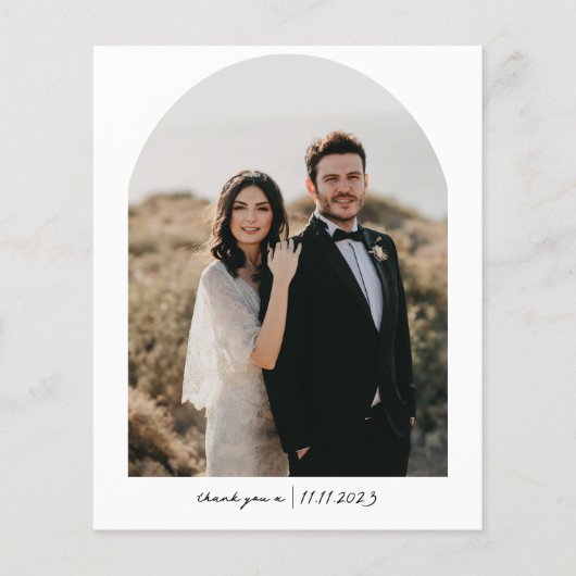 Einfaches Chic Budget Arch Foto Hochzeit Vielen Da (Vorderseite)