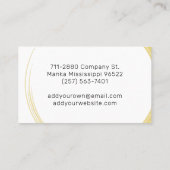 Einfaches Chic Elegante Modernes Weißes Schwarzes Visitenkarte (Rückseite)