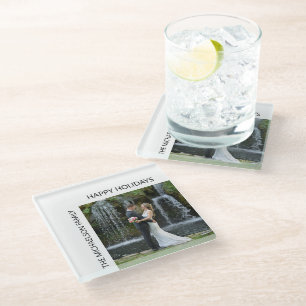 Einfaches Chic Foto Glasuntersetzer