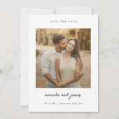 Einfaches Chic-Foto Save the Date laden Vorlage ei (Vorderseite)