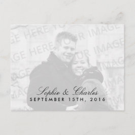 Einfaches Chic-Foto Save the Date Postkartenvorlag Ankündigungspostkarte