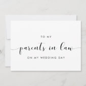 Einfaches Chic Für meine Eltern im Gesetz Hochzeit Einladung (Vorderseite)