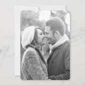 Einfaches Chic Gold Foto Hochzeit Sichern Sie das  Einladung (Rückseite)