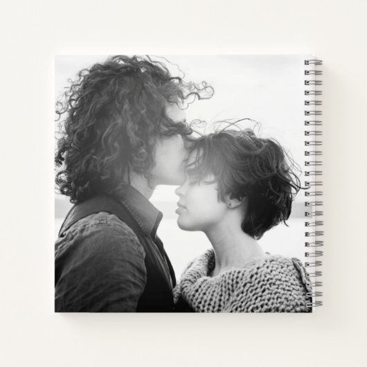 Einfaches Chic Individuelle Name Script Overlay Vo Notizblock (Rückseite)