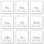 Einfaches Chic Kitchen & Pantry Jar Label (Vorderseite)