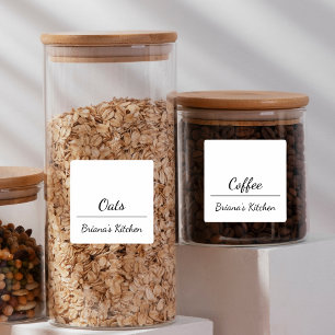 Einfaches Chic Kitchen & Pantry Jar Label