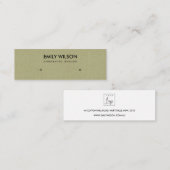 EINFACHES CHIC KRAFT RUSTIC STUTS EARRING DISPLAY  MINI VISITENKARTE (Vorne/Hinten)