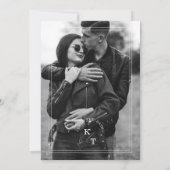 Einfaches Chic Modern Calligraphy Foto Couple Save The Date (Rückseite)