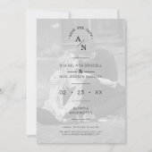 Einfaches Chic Moderne Kalligraphie 2 Fotos Paar Save The Date (Vorderseite)