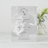 Einfaches Chic Moderne Kalligraphie 2 Fotos Paar Save The Date (Stehend Vorderseite)