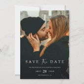 Einfaches Chic Modernes Foto Hochzeit retten das D Magneteinladung (Vorderseite)