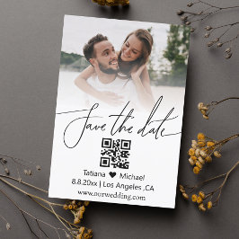 einfaches chic qr Foto Save the Date
