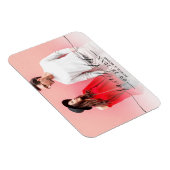 Einfaches Chic-Script Hochzeit Termin Foto Magnet (Rechte Seite)