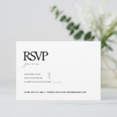 Einfaches Chic ・ Stilvoll und modern Minimalistisc RSVP Karte (Stehend Vorderseite)