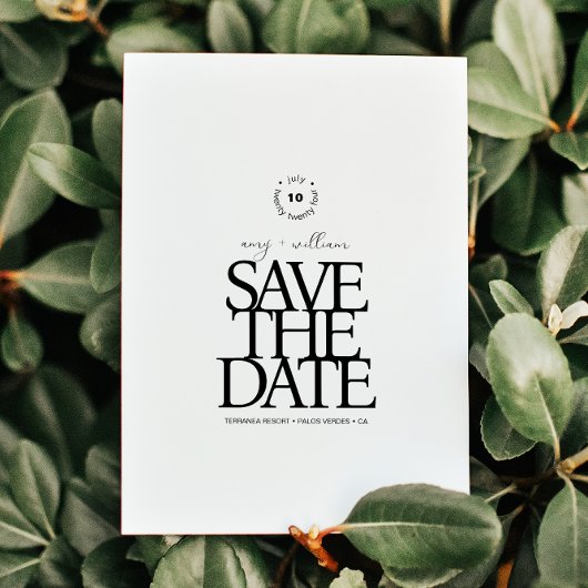 Einfaches Chic ・ Stilvoll und modern Minimalistisc Save The Date