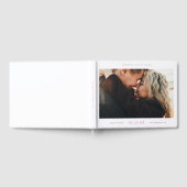 Einfaches Chic Wedding Gästebuch mit Foto (Voll)