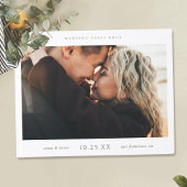 Einfaches Chic Wedding Gästebuch mit Foto