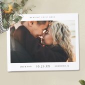 Einfaches Chic Wedding Gästebuch mit Foto