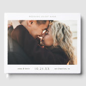 Einfaches Chic Wedding Gästebuch mit Foto (Vorderseite)