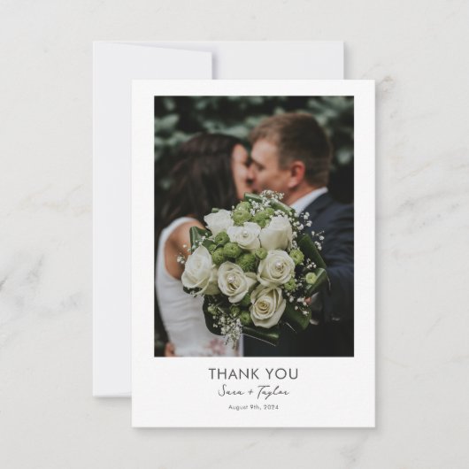 EINFACHES CHISCHES FOTO DANKEN SIE KARTE (Vorderseite)