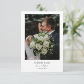 EINFACHES CHISCHES FOTO DANKEN SIE KARTE (Stehend Vorderseite)