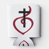 Einfaches Christliches Kreuz Dosenkühler (Rückseite)