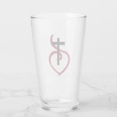 Einfaches Christliches Kreuz Glas (Rückseite)