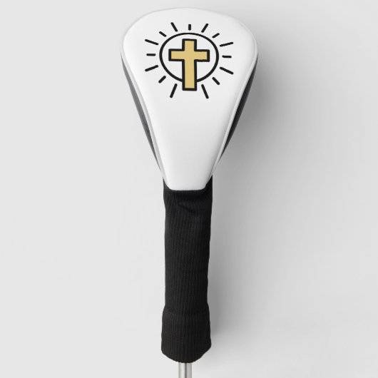 Einfaches Christliches Kreuz Golf Headcover (Vorderseite)