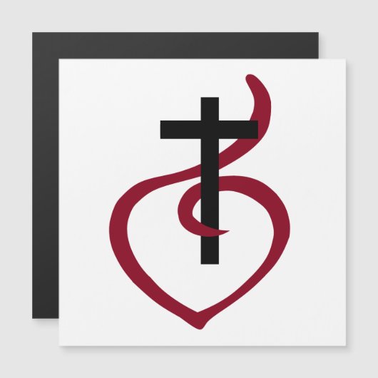 Einfaches Christliches Kreuz Magnetkarte (Vorne/Hinten)