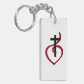 Einfaches Christliches Kreuz Schlüsselanhänger (Vorderseite links)