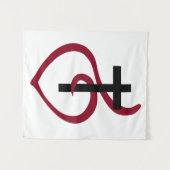 Einfaches Christliches Kreuz Wandteppich (Vorderseite (Horizontal))