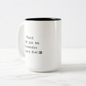 Einfaches Christliches Psalm-Bibelverse Zweifarbige Tasse (Vorderseite Links)