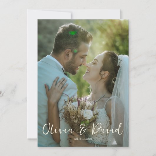 Einfaches Classic Elegantes romantisches Hochzeits Einladung (Vorderseite)