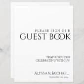 Einfaches Classic Simple Guest Book (Vorne/Hinten)