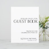 Einfaches Classic Simple Guest Book (Stehend Vorderseite)