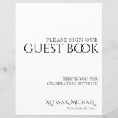 Einfaches Classic Simple Guest Book (Vorderseite)