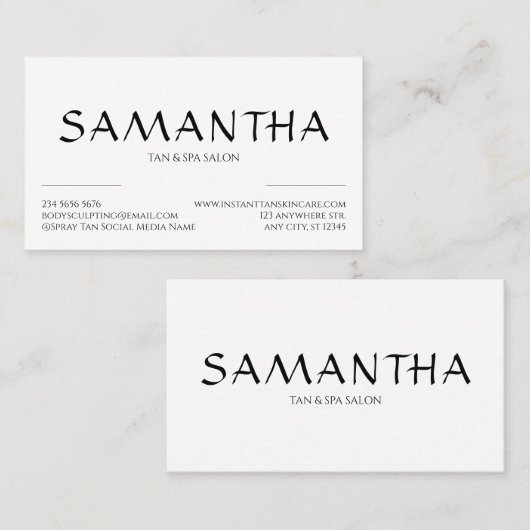 Einfaches Clean Shape-Logo Visitenkarte (Vorne/Hinten)