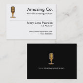 Einfaches Co-Gründer u. Gründer-Logo beruflich Visitenkarte (Vorne/Hinten)