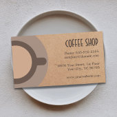 Einfaches Coffee Icon Pappe Back Coffee Shop 1. Visitenkarte