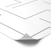 Einfaches, cooles abstraktes Motion Concept Line M Poster (Ecke)