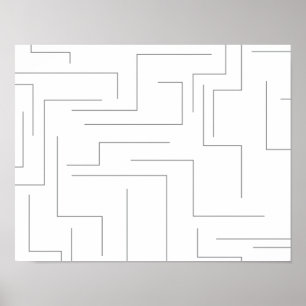 Einfaches, cooles abstraktes Motion Concept Line M Poster