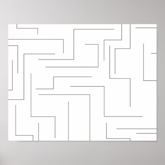 Einfaches, cooles abstraktes Motion Concept Line M Poster (Vorne)